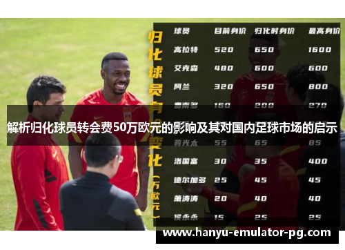 解析归化球员转会费50万欧元的影响及其对国内足球市场的启示 解析归化球员转会费50万欧元的影响及其对国内足球市场的启示
